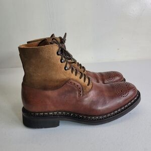Ateliers Heschung Zelkova suede and leather ankle boots